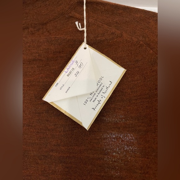 Vintage Pringle of Scotland 100% Wool Brown Turtleneck - women’s large NWT - Picture 2 of 4